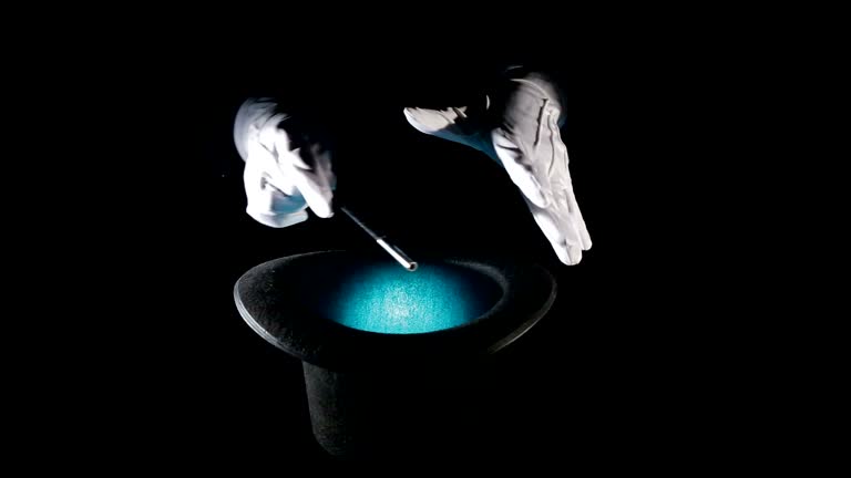 magician showing a magic trick hd